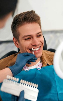 Patient in Londonderry smiling after getting veneers